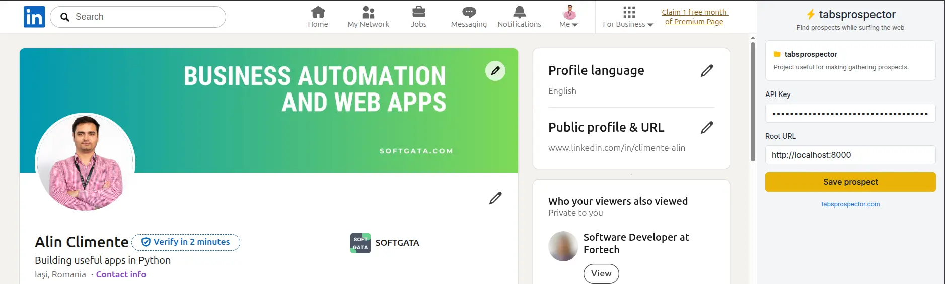 Browser Extension Interface